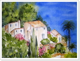 Küstendorf (50x60 cm) - 240 € Küstendorf (50x60 cm) - 240 €