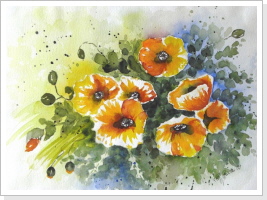 Gelber Mohn (50x60 cm) - 240 € Gelber Mohn (50x60 cm) - 240 €