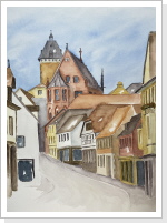 Pforzheimer Straße (60x50 cm) - 240€ Pforzheimer Straße (60x50 cm) - 240€