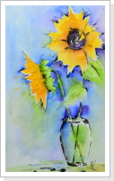 Sonnenblumen - Mischtechnik (70x50 cm) - 150 € Sonnenblumen - Mischtechnik (70x50 cm) - 150 €
