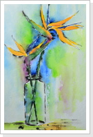 Strelizien - Mischtechnik (70x50 cm) - 150 € Strelizien - Mischtechnik (70x50 cm) - 150 €