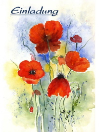 Roter Mohn - Einladung