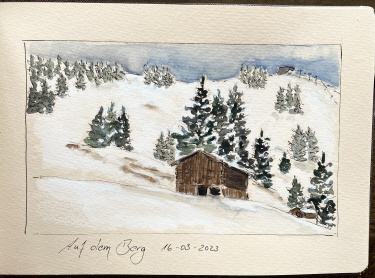 Hütte auf dem Berg Hütte auf dem Berg